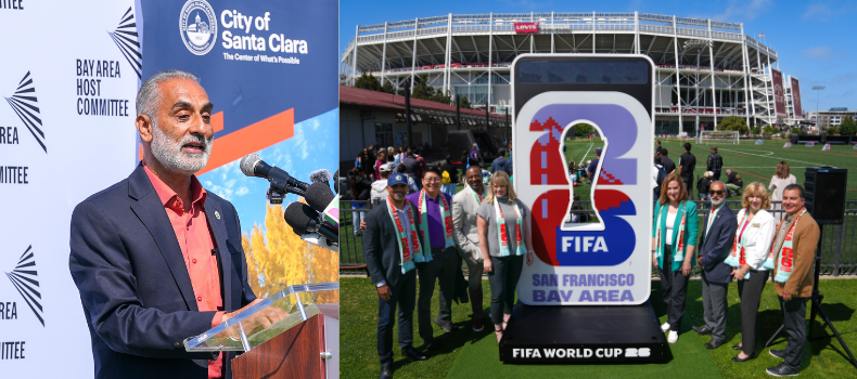 Photos of Councilmember Chahal at the One Year to Go Event for 2026