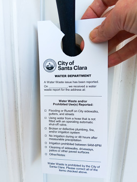 Photo of a doorhanger