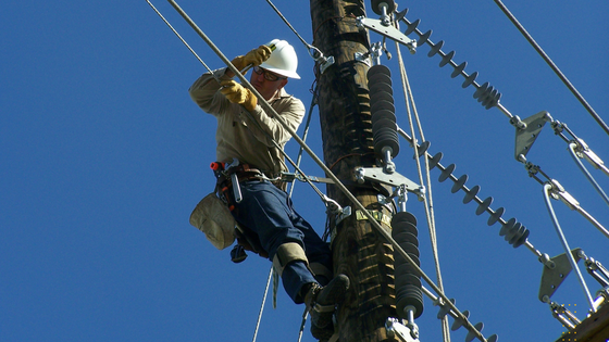 Lineworker in lines