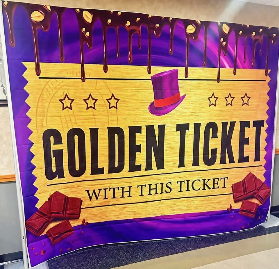 Banner with a Golden Ticket