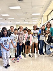 Mayor Gillmor and students