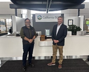 Acting Chief Operating Officer Chris Karwick and Division Manager Albert Saenz at CAISO