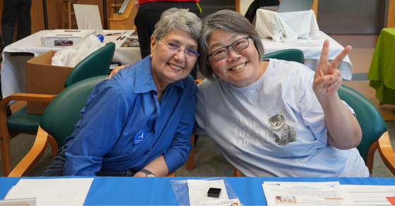 Photo of two adults at the Senior Center