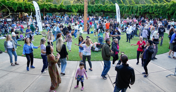 People dancing at a Concert in the Park