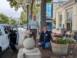 Staff with sculpture art