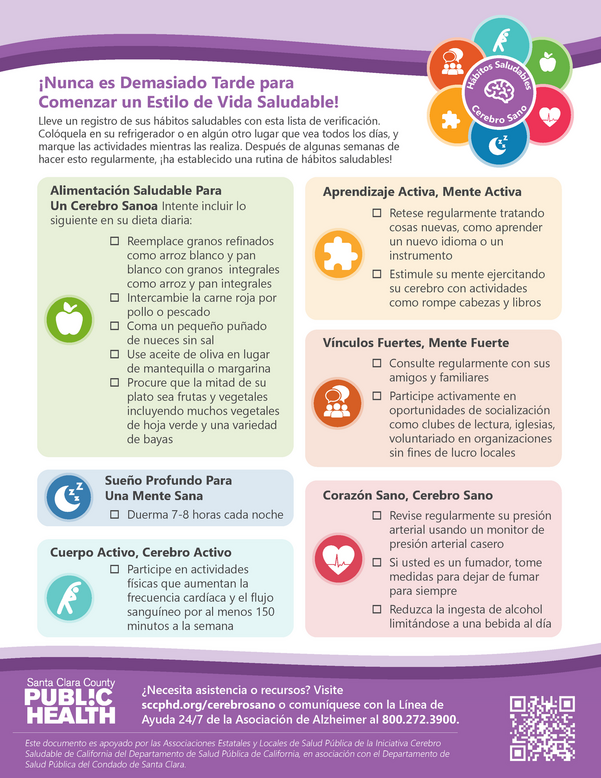 Healthy Hahbits Healthy Brain Checklist Flyer Spanish_Page_2