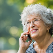 Elderly Person on Phone