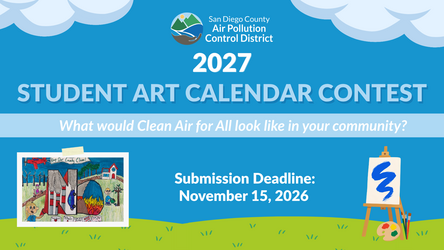 Student Calendar Art Contest graphic with contest details 