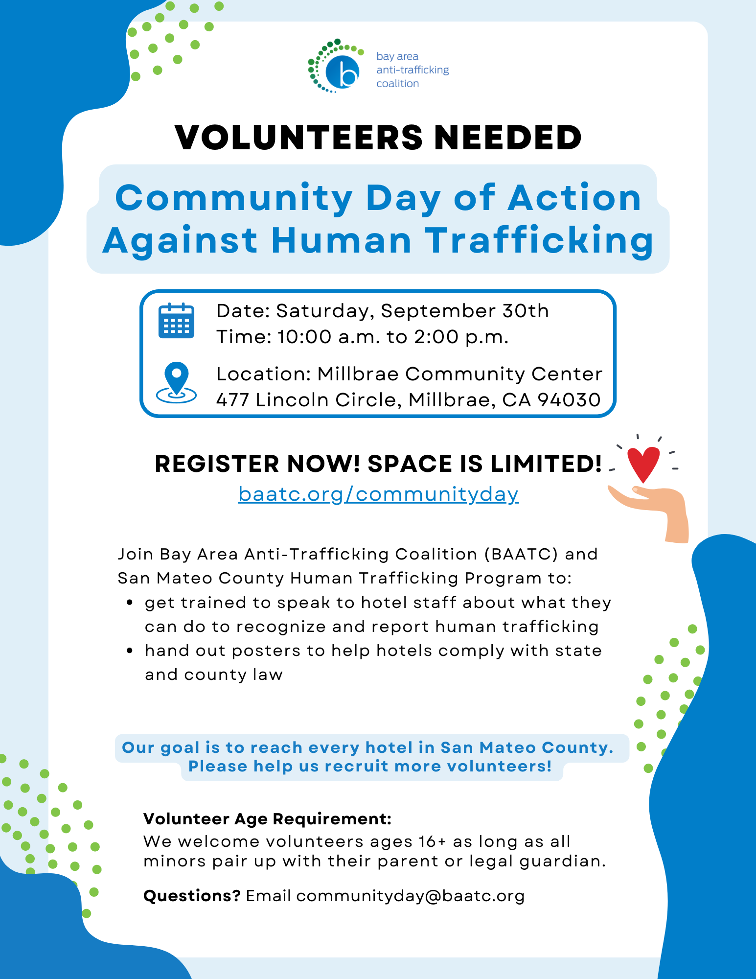 Community Day of Action flyer