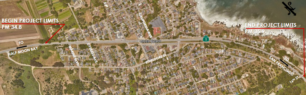Moss Beach Project Limits Map Moss Beach Project Limits Map
