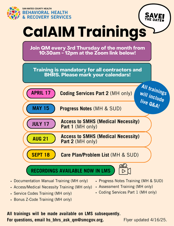 calaim trainings