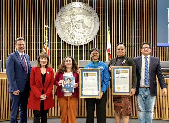 Dr. Cagle, in blue astronaut jacket