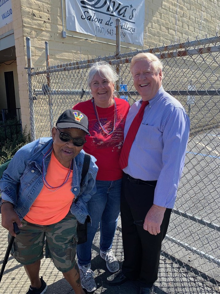 Monica with Vallejo Councilmember Robert McConnell and Senior Advocate Brenda Crawford