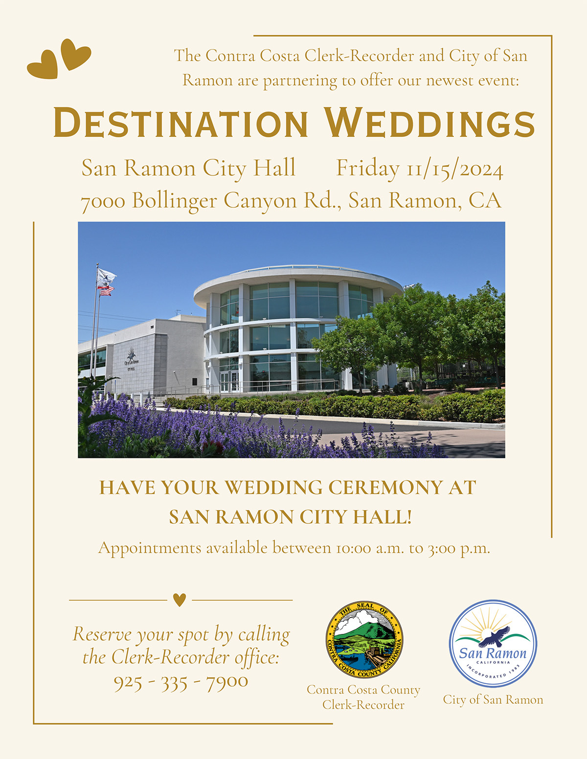 Destination Wedding - San Ramon City Hall