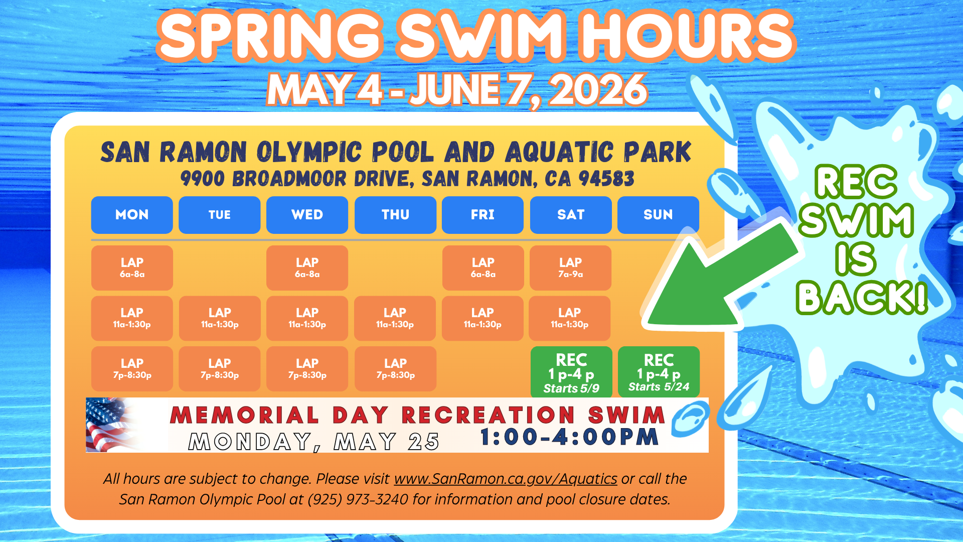 Spring Recreation Swim 2026