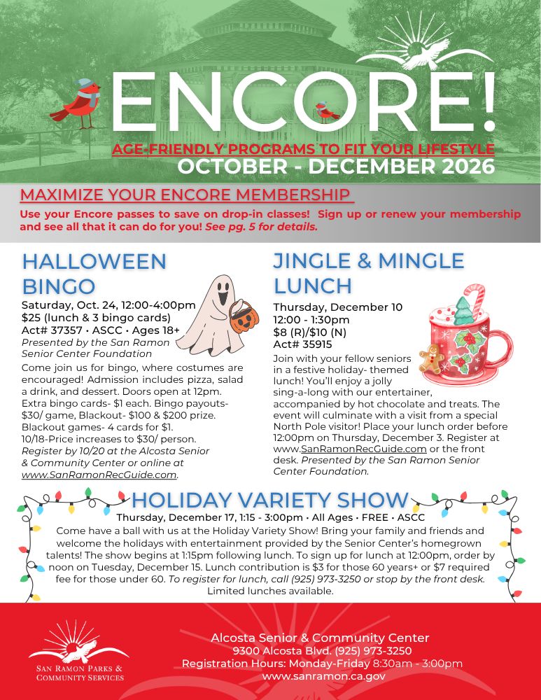 Encore! Newsletter Oct–Dec 2026