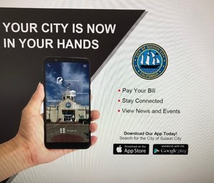 Advertisement for MyCivic, a city engagement mobile application, for Suisun City. Search for City of Suisun City in your App Store today! 