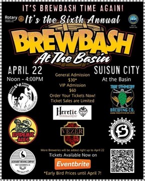 Image of flyer for the Sixth Annual BrewBash at the Basin 