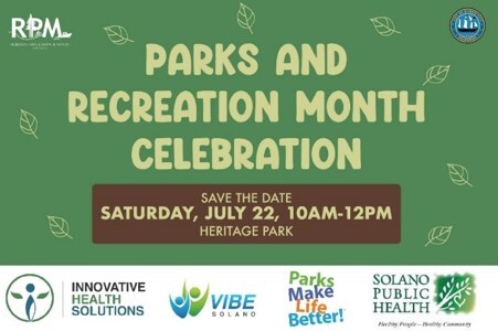 Flyer for Parks and Rec Month Celebration