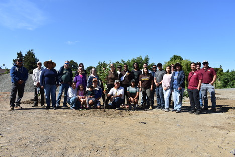 Fruit tree planting group photo