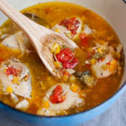 Stewed Chicken with Golden Tomatoes by Chef Freddie Bitsoie