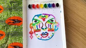 mask craft made from paint and salt