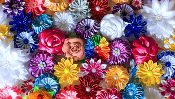 Kanzashi Fabric Flowers 