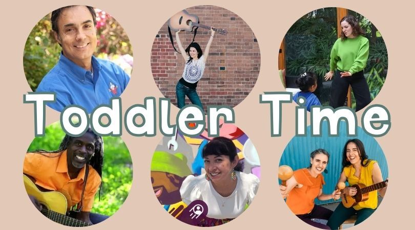 pictures of performers in the toddler time music series