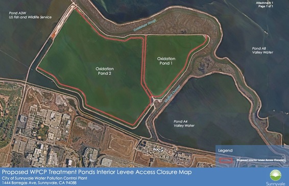 Aerial photo of levee trails