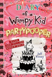 book cover for diary of a wimpy kid party pooper