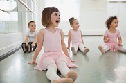 children in a ballet class