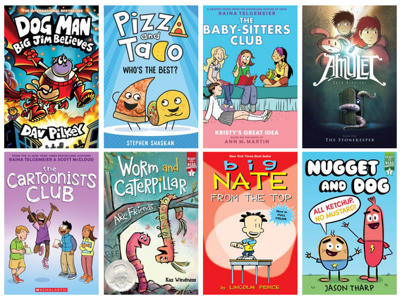 Graphic novels book cover collage