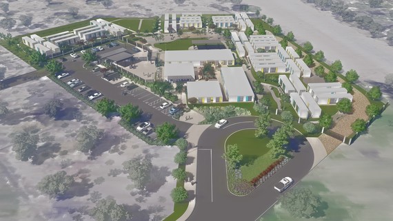 Rendering of site plan for Victorville's Wellness Center