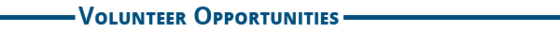 volunteer opportunities