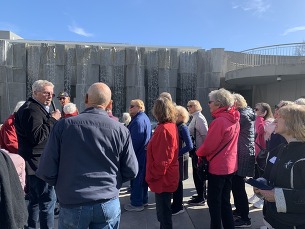 Travel group on tour