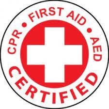 First Aid, CPR, AED trained