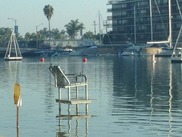 Long Beach California - flooded by king tide