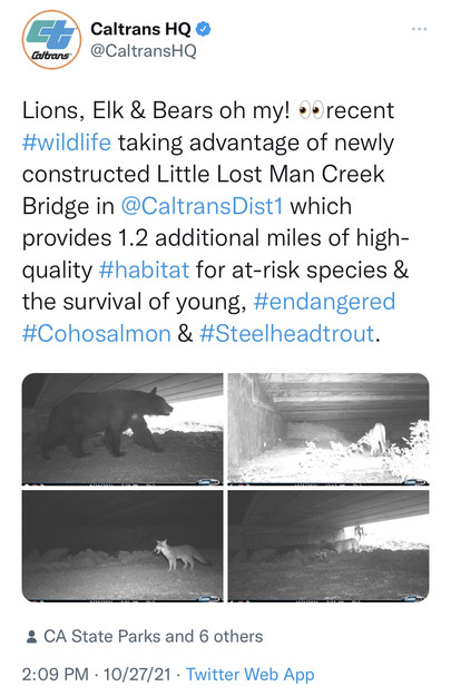 Twitter Post from @CaltransHQ 