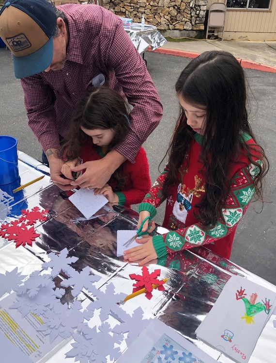 Lake Oroville SRA (girls doing craft)