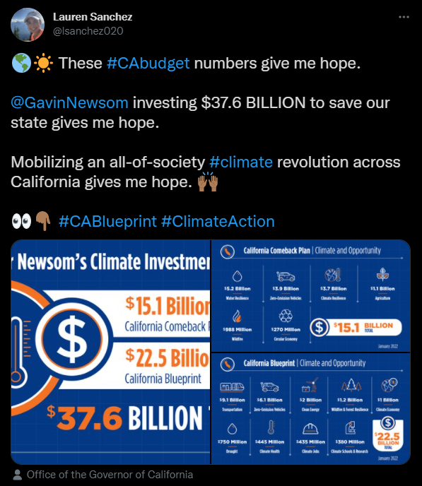 Tweet from Lauren Sanchez