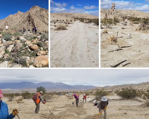 Anza-Borrego Desert SP volunteer work collage