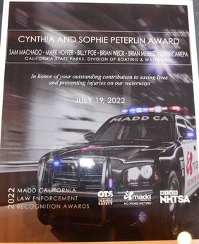 MADD award (Cynthia and Sophie Peterlin award)