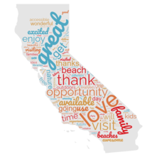 California Map with Words