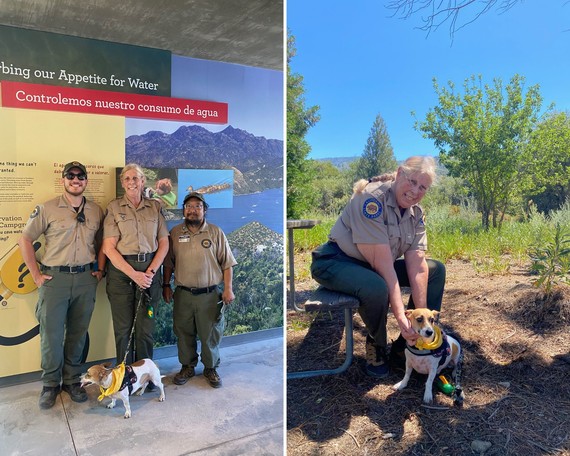 Silverwood Lake SRA_Garrett, Teri, Marvin, Tater collage