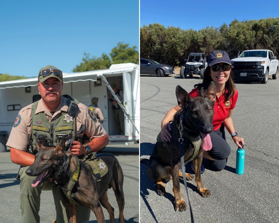 Silverwood Lake SRA_Colin Bliese and Adeline with K-9 Matyi (updated collage)