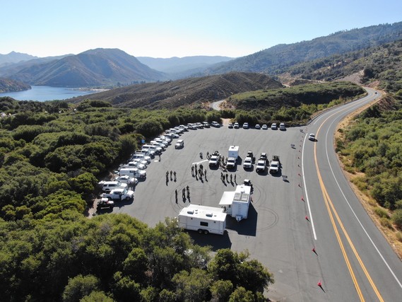 Drone shot of IC at Silverwood Lake