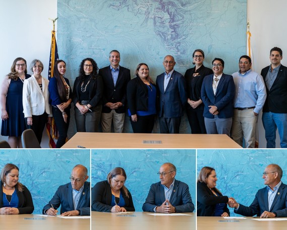 Yurok Tribe MOU Signing collage 