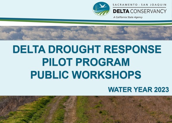 Image promoting the 2023 Delta Drought Response Pilot Program