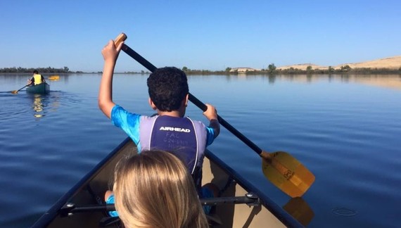 Lake Oroville SRA (Kids paddling at Forebay Aquatic Center)