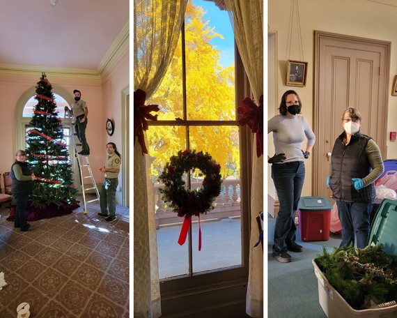 Bidwell Mansion SHP (holiday decoration collage)